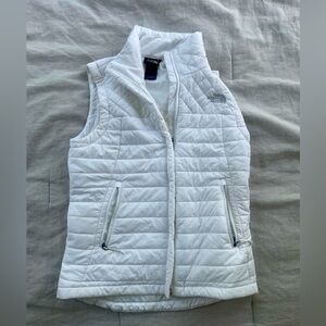 North Face white puffer vest